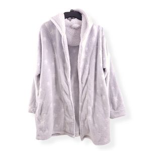 Colsie Blue White Stars Soft Cozy Robe M/L